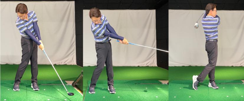 フィニッシュへ向けて大きな円弧を描く意識をもつ