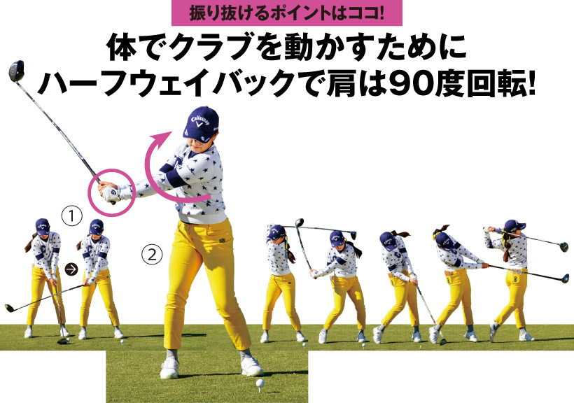 女子ゴルフ黄金世代のドライバースイング連続写真 強さの秘密 ゴルフサプリ
