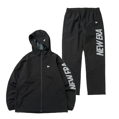 ニューエラ 【ゴルフ】 レインウェア ドット ジャケット パンツ セットアップ ブラック