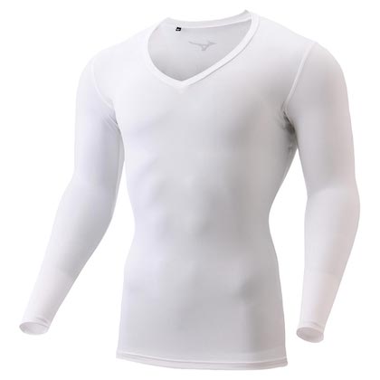 ミズノ バイオギア UVカット Vネックシャツ［メンズ］