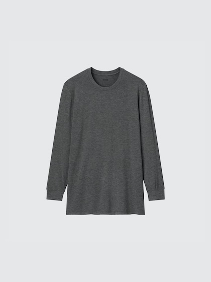 ユニクロ ヒートテッククルーネックT/9分袖