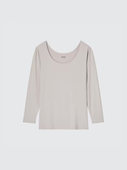 ユニクロ ヒートテックUネックT/8分袖