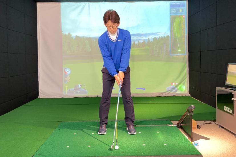 アイアン,ボール位置