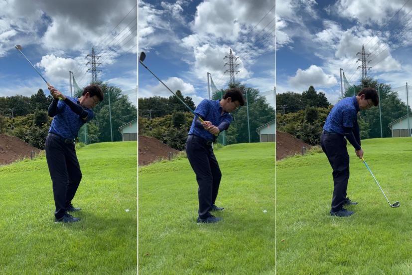 理想はインサイドからクラブを下ろすこと