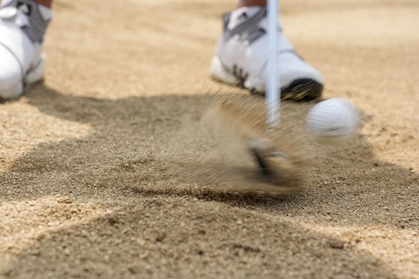 バンカーショット,インパクト