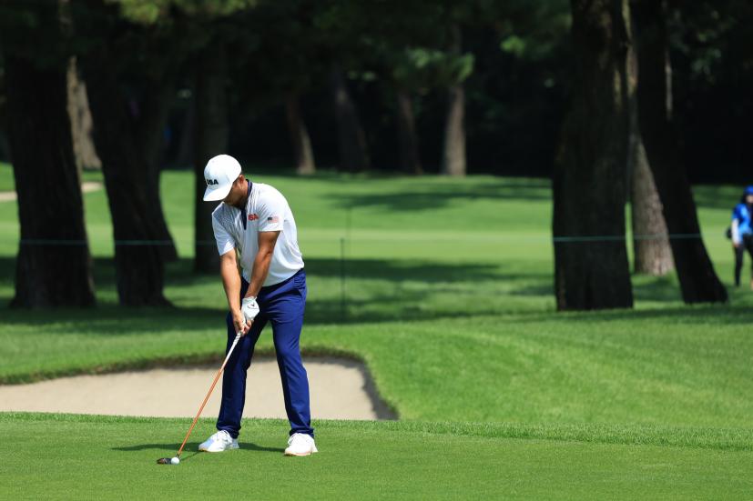 ザンダー・シャウフェレのフェアウェイウッド連続写真【2020東京五輪・R3】（2021年）