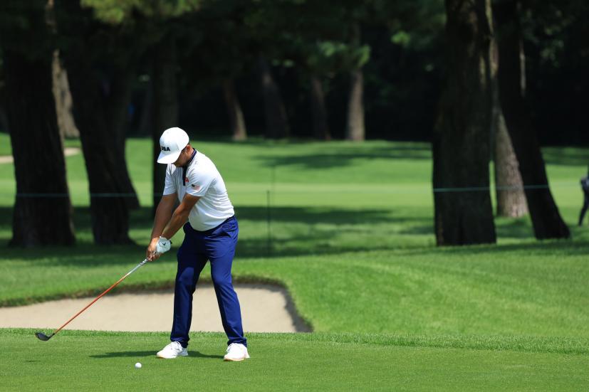 ザンダー・シャウフェレのフェアウェイウッド連続写真【2020東京五輪・R3】（2021年）