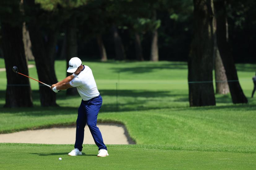 ザンダー・シャウフェレのフェアウェイウッド連続写真【2020東京五輪・R3】（2021年）