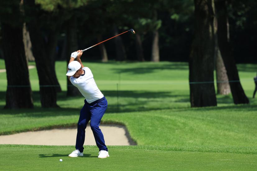 ザンダー・シャウフェレのフェアウェイウッド連続写真【2020東京五輪・R3】（2021年）