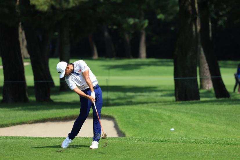 ザンダー・シャウフェレのフェアウェイウッド連続写真【2020東京五輪・R3】（2021年）