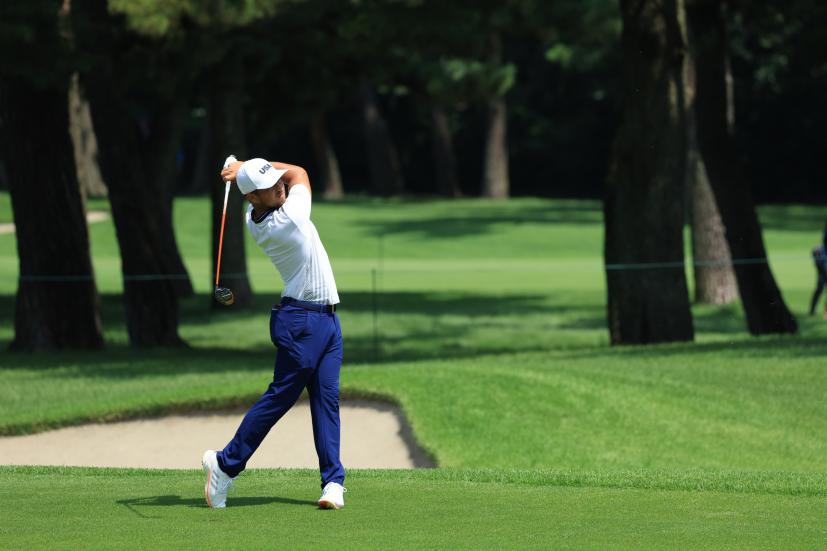 ザンダー・シャウフェレのフェアウェイウッド連続写真【2020東京五輪・R3】（2021年）