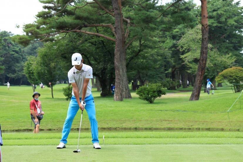 星野陸也のフェアウェイウッド正面連続写真【2020東京五輪・R2】（2021年）
