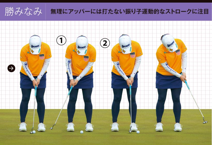 2021女子プロ連続写真|女子プロのパットテクニック