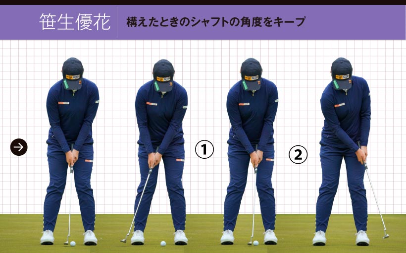 2021女子プロ連続写真|女子プロのパットテクニック