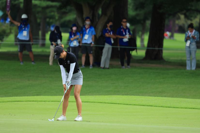 リディア・コのアプローチショット連続写真【2020東京五輪・R4】（2021年）