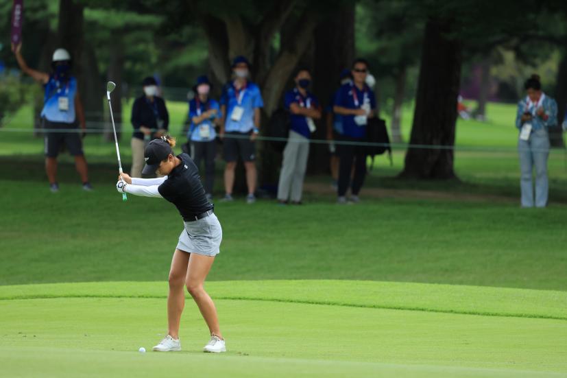 リディア・コのアプローチショット連続写真【2020東京五輪・R4】（2021年）