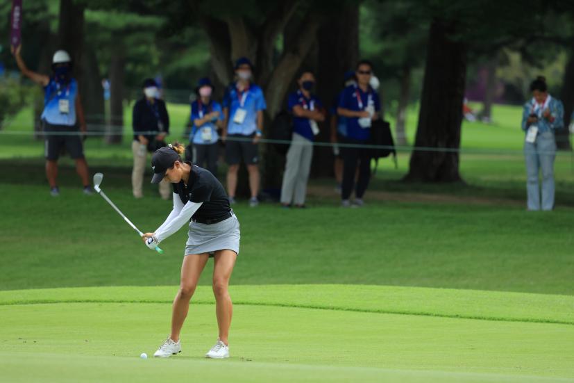 リディア・コのアプローチショット連続写真【2020東京五輪・R4】（2021年）