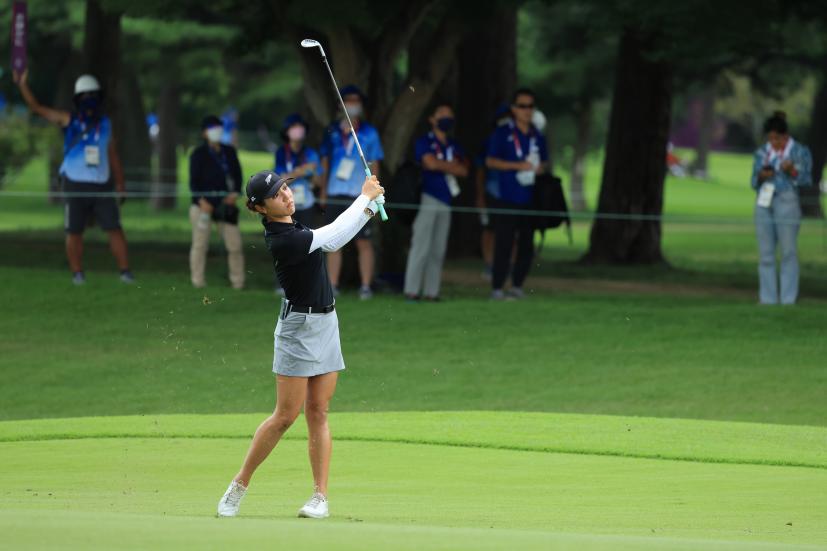 リディア・コのアプローチショット連続写真【2020東京五輪・R4】（2021年）