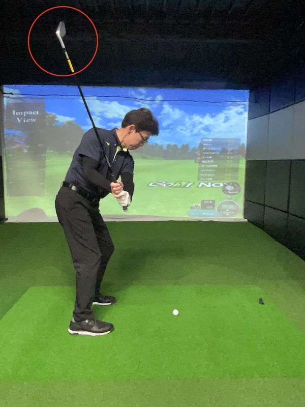 アイアン,シャンク,クラブを立てて下ろす