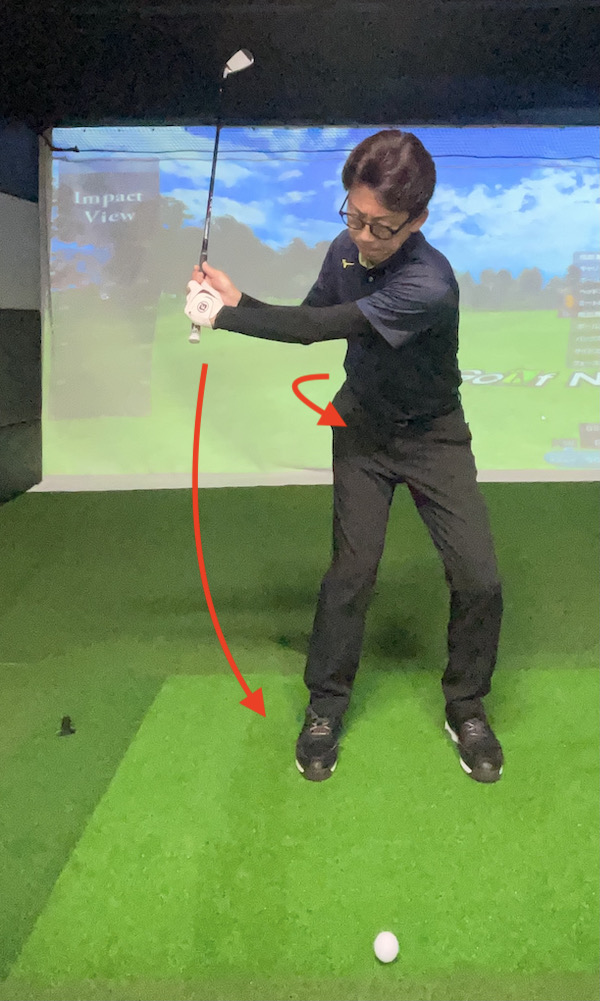 ゴルフ,ダウンブロー