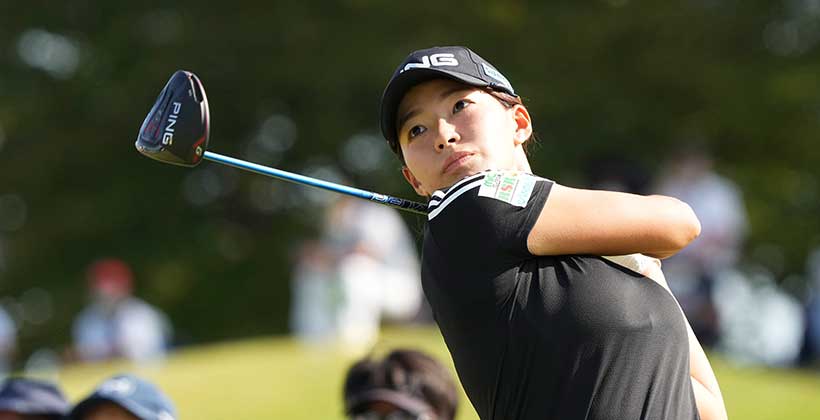 ゆったりリズムが好影響 自分が納得できるゴルフで最終日へ 渋野日向子 注目選手の一問一答 2021 樋口久子 三菱電機レディスゴルフトーナメント 第 2ラウンド ゴルフサプリ