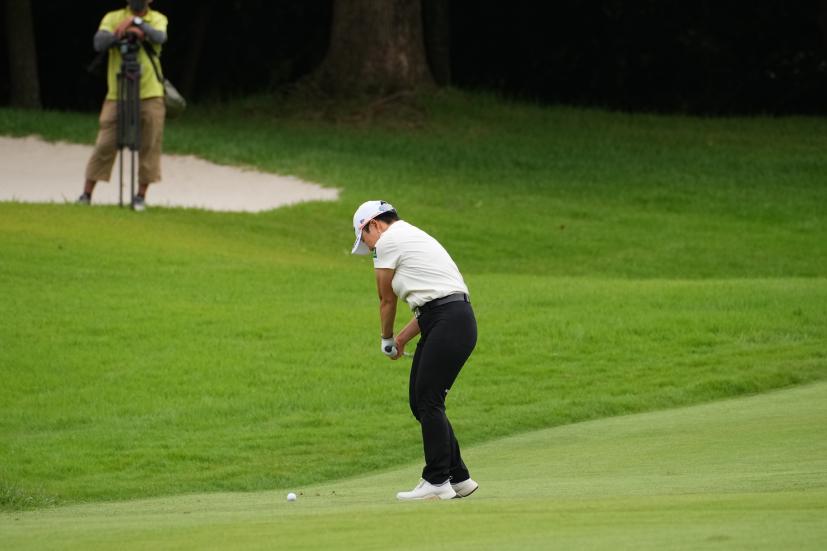 申ジエのアイアン（斜め前方）連続写真【2021年アース・モンダミンカップ・R3】