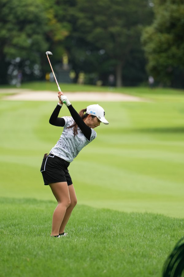菊地絵理香のユーティリティスイング連続写真【2021年アース・モンダミンカップ・R4】