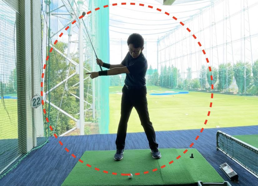 ゴルフ,バックスイング,軌道