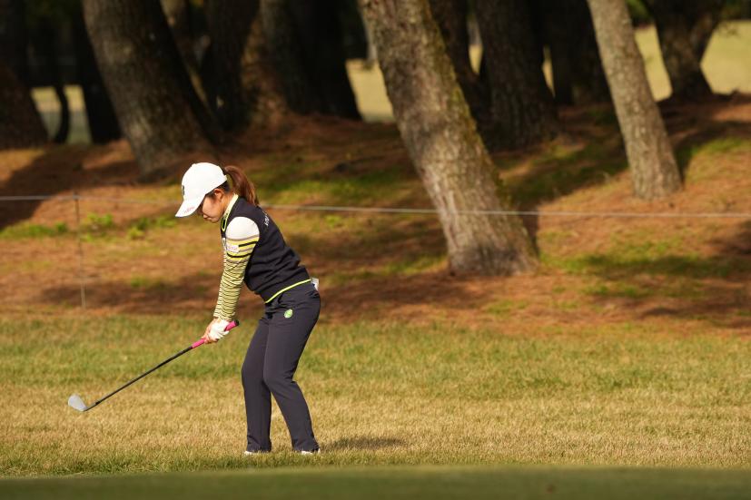 古江彩佳のウェッジスイング連続写真【2021年JLPGAツアーチャンピオンシップリコーカップ】    