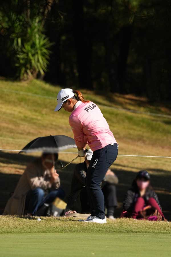 西郷真央のウェッジスイング（アプローチ）連続写真【2021年JLPGAツアーチャンピオンシップリコーカップ】