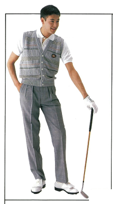 グレンチェックには白ポロがいちばん