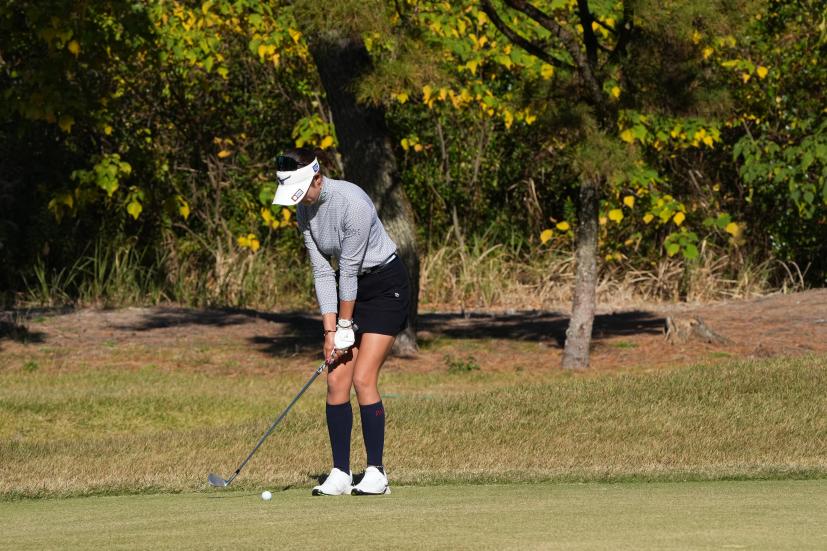 原英莉花のウェッジスイング（アプローチ）連続写真【2021年JLPGAツアーチャンピオンシップリコーカップ】