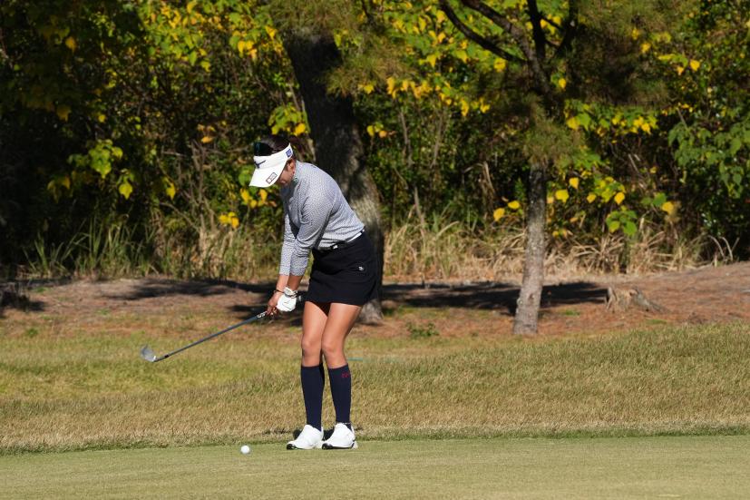 原英莉花のウェッジスイング（アプローチ）連続写真【2021年JLPGAツアーチャンピオンシップリコーカップ】