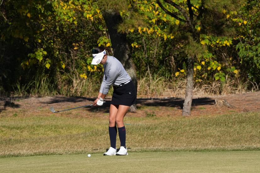 原英莉花のウェッジスイング（アプローチ）連続写真【2021年JLPGAツアーチャンピオンシップリコーカップ】