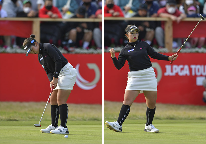 JLPGA選手権リコーカップで優勝を決めたバーディパット。