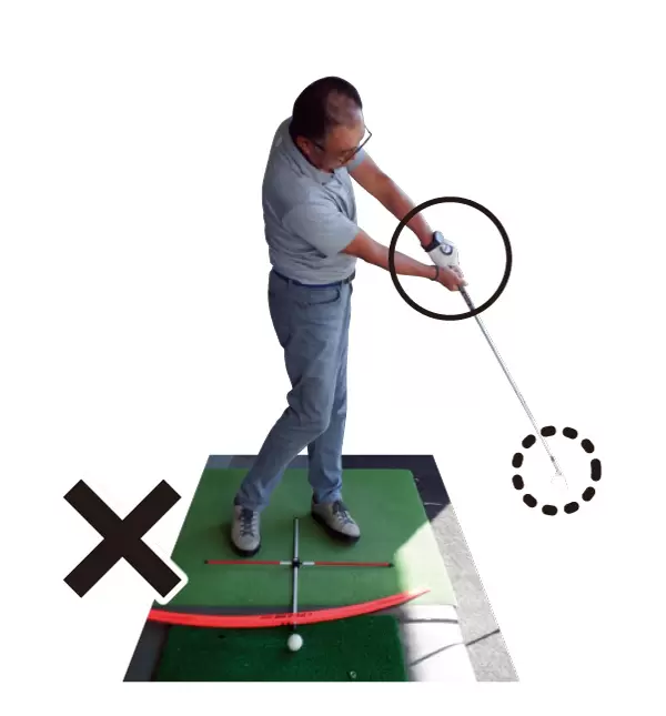 フェースを返してボールをつかまえるポイント