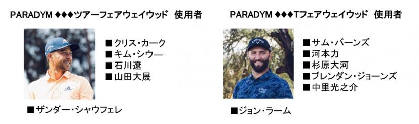 PARADYMフェアウェイウッド ツアーバージョン 使用プロ一覧