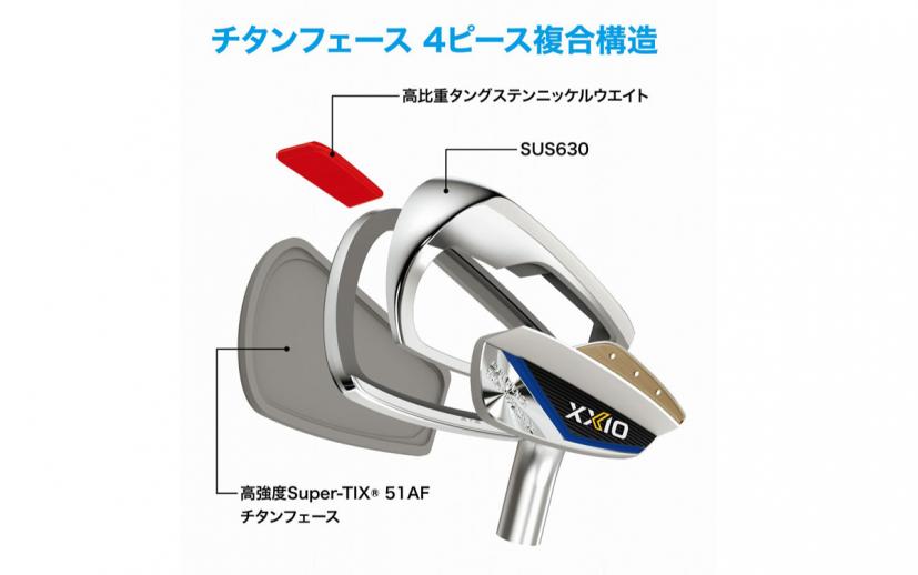 チタンフェース4ピース複合構造