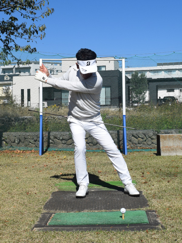 重田プロ,スイング