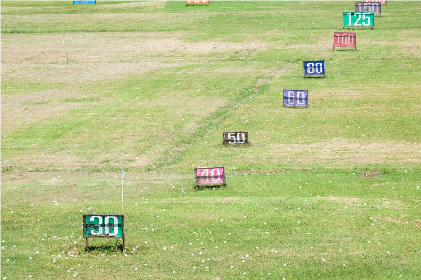 打つ距離をしっかり決める