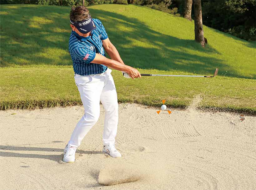 スタンスに沿ってヘッドを走らせればふわりと高く上がって止まる。