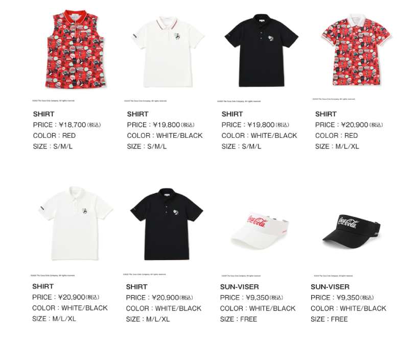 ジュングループ,コカコーラ,ジュンロペ,サタデーズ,コラボアイテム,ゴルフウェア