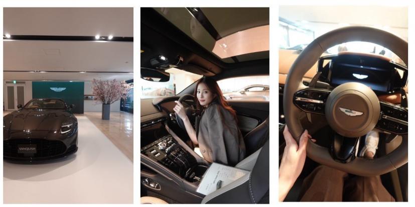 ゴルフ女子,車,ゴルフ,アストンマーティン