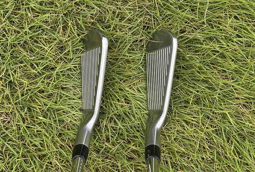 左がT150アイアンで、右がT100アイアン