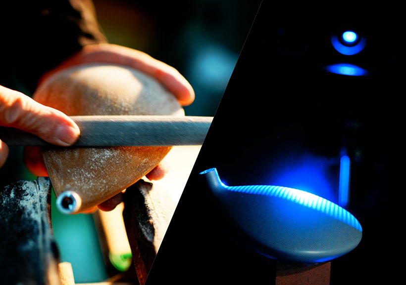 酒田工場では匠が削ったモックアップを3Dスキャンしてデータ化している。