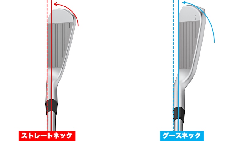 ストレートネック,グースネック,アイアン