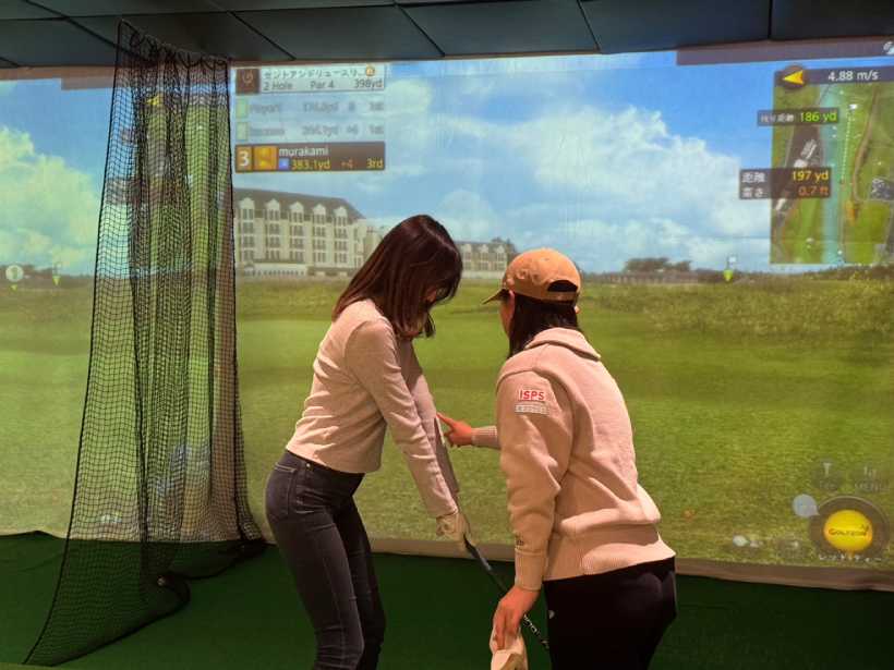 女子プロ,本間ゴルフ,シミュレーションラウンド,インドア,イベント,吉川桃