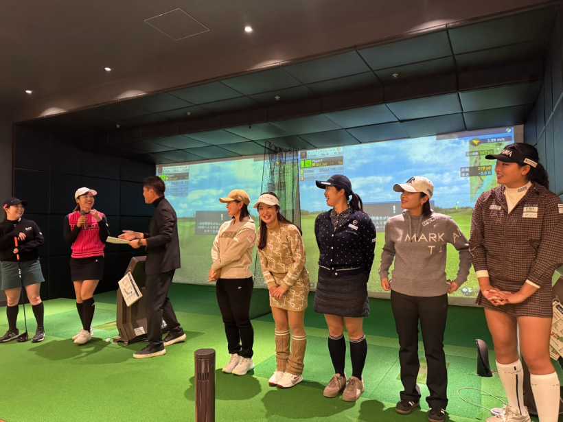 女子プロ,本間ゴルフ,シミュレーションラウンド,インドア,イベント,吉川桃