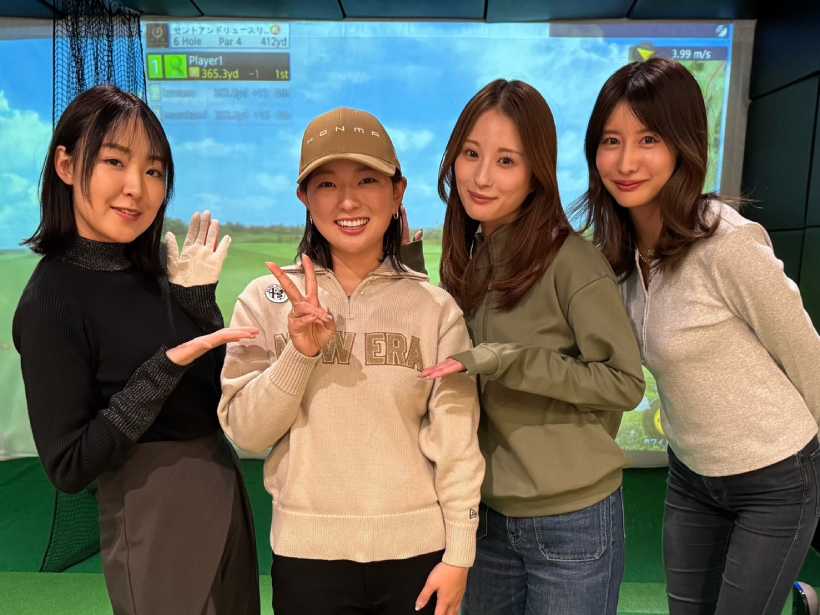 女子プロ,本間ゴルフ,シミュレーションラウンド,インドア,イベント,吉川桃