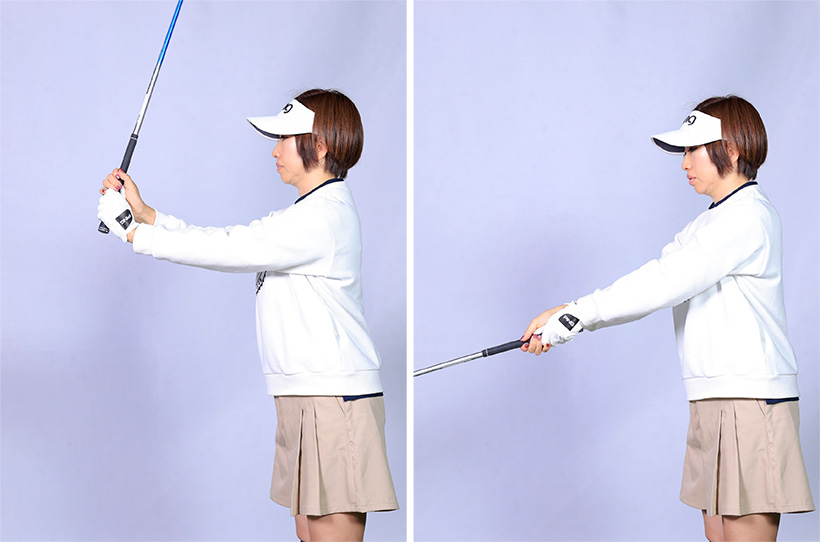 クラブを速く下ろそうとするほど手を使いやすくなる。ほとんどのアマチュアはこうしてアーリーリリースになっている。